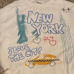 Zara New York Graphic Kids T-Shirt - White